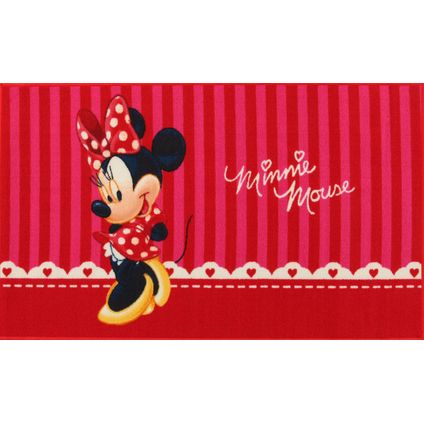 Tapis Minnie Mouse rouge 140x80cm