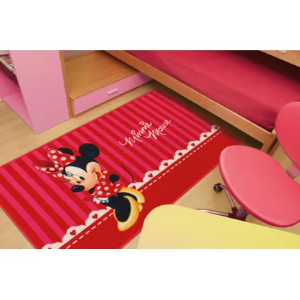 Tapis Minnie Mouse rouge 140x80cm 2