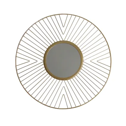 Miroir filaire rond ø50,5cm doré