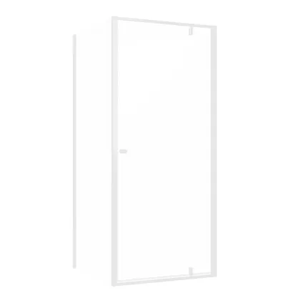 Porte pivotante avec paroi latérale Sealskin Contour 90x90x200cm| verre de sécurité clair 6mm blanc mat 5
