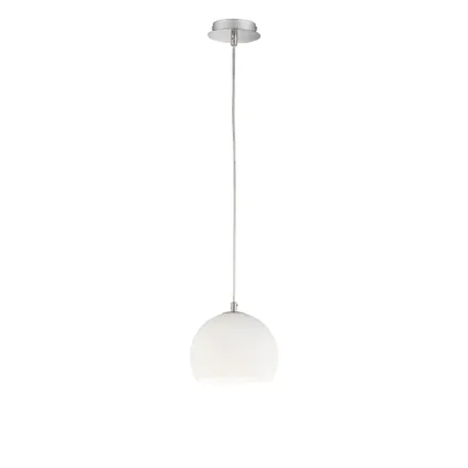 Fischer & Honsel hanglamp Bow nikkel opaal ⌀20cm E27 40W