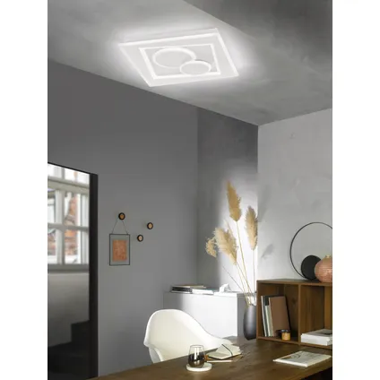 Fischer & Honsel plafondlamp Ratio wit satijn 44W 3