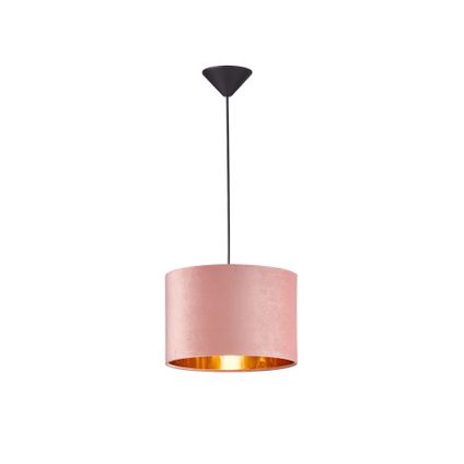 Fischer & Honsel hanglamp Aura roze fluweel ⌀30cm E27 40W