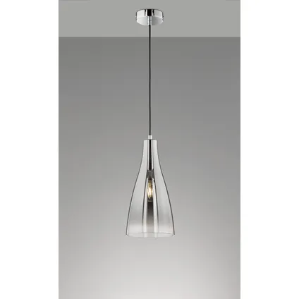 Fischer & Honsel hanglamp Zeal chroom Spiegel ⌀18cm E27 60W 2
