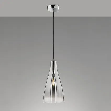 Fischer & Honsel hanglamp Zeal chroom Spiegel ⌀23cm E27 60W 2