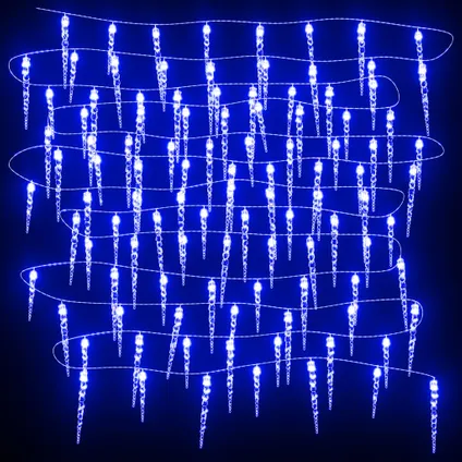 vidaXL Kerstverlichting ijspegel met 40 LED's acryl blauw 6