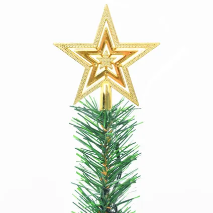 vidaXL Kunstkerstboom met verlichting en kerstballen 64 cm groen 5