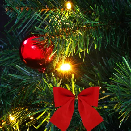 vidaXL Kunstkerstboom met verlichting en kerstballen 64 cm groen 8