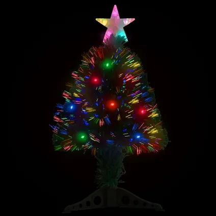 vidaXL Kerstboom met LED en standaard 64 cm glasvezel 3
