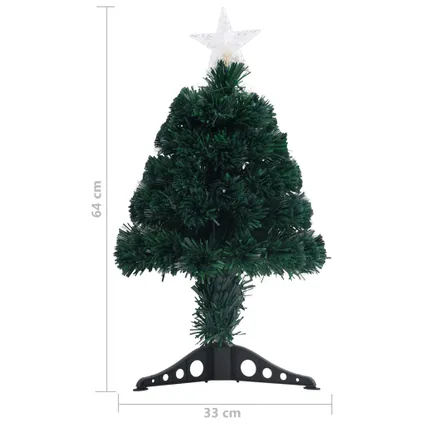 vidaXL Kerstboom met LED en standaard 64 cm glasvezel 8