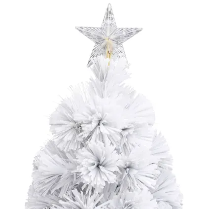 vidaXL Kunstkerstboom met verlichting 180 cm glasvezel wit 6