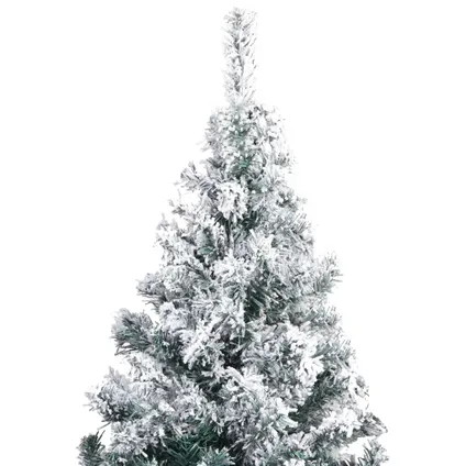 vidaXL Kunstkerstboom met sneeuwvlokken 300 cm PVC groen 3
