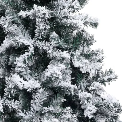 vidaXL Kunstkerstboom met sneeuwvlokken 300 cm PVC groen 4