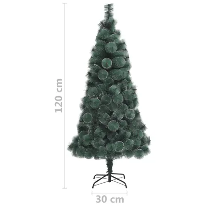 vidaXL Kunstkerstboom met standaard 120 cm PET groen 6