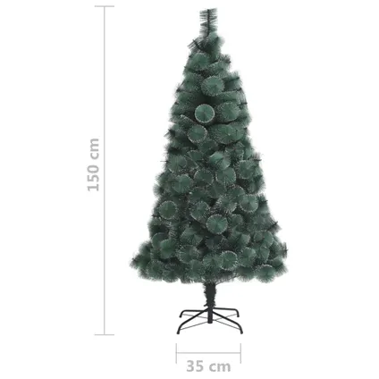 vidaXL Kunstkerstboom met standaard 150 cm PET groen 6