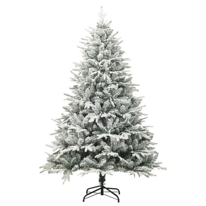 VidaXL kunstkerstboom + sneeuwvlokken 150cm PVC/PE groen