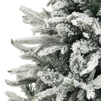 vidaXL Kunstkerstboom met sneeuwvlokken 150 cm PVC en PE groen 4