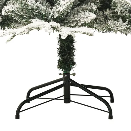 vidaXL Kunstkerstboom met sneeuwvlokken 150 cm PVC en PE groen 5