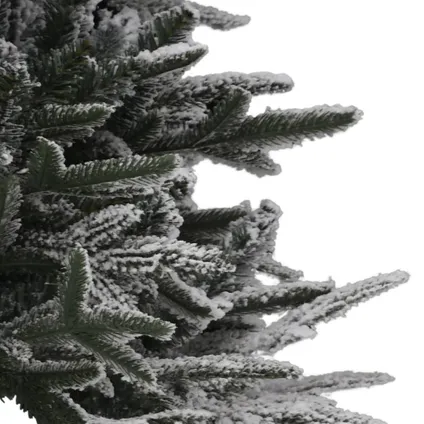 VidaXL kunstkerstboom + sneeuwvlokken 210cm PVC/PE groen 4