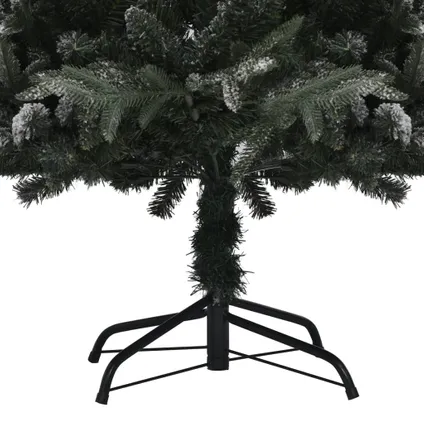 VidaXL kunstkerstboom + sneeuwvlokken 210cm PVC/PE groen 5