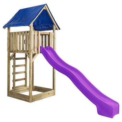 SwingKing speeltoren Lisa met glijbaan violet 121x350x297cm