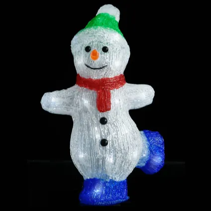 vidaXL Silhouette de bonhomme de neige de Noël LED Acrylique 30