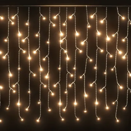 vidaXL Rideau lumineux à glaçons LED 10m 400LED Blanc chaud 5