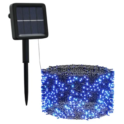 vidaXL 5 st Lichtslinger met 200 LED's solar binnen/buiten blauw 3