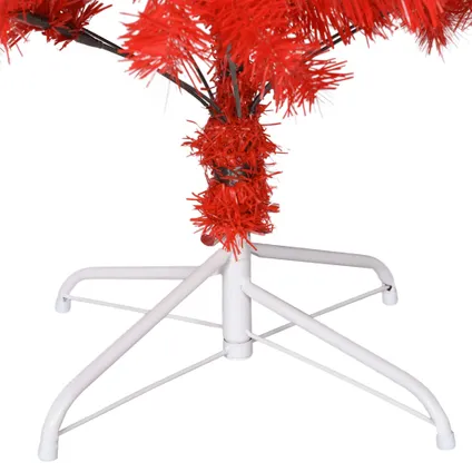 vidaXL Kunstkerstboom met standaard 240 cm PVC rood 5