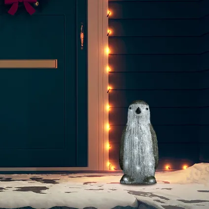 vidaXL Kerstfiguur pinguïn LED binnen en buiten 30 cm acryl 2