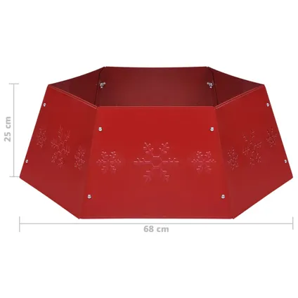 vidaXL Kerstboomrok Ø68x25 cm rood 7