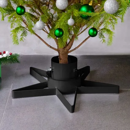 vidaXL Kerstboomstandaard 47x47x13,5 cm zwart 2