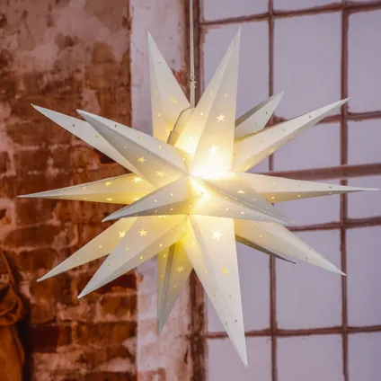 HI Étoile éclairée à LED de Noël 58 cm 2