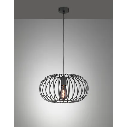 Fischer & Honsel hanglamp Mocca zwart ⌀40cm E27 2
