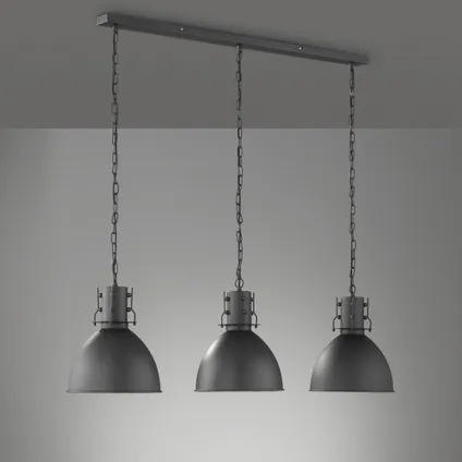 Fischer & Honsel hanglamp London zwart 3xE27 2