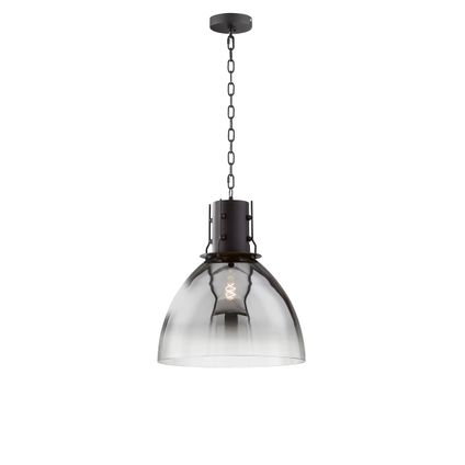 Fischer & Honsel hanglamp Londo zwart glas E27