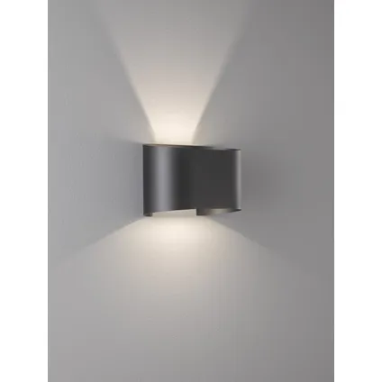 Fischer & Honsel wandlamp matzwart 2x3W 2