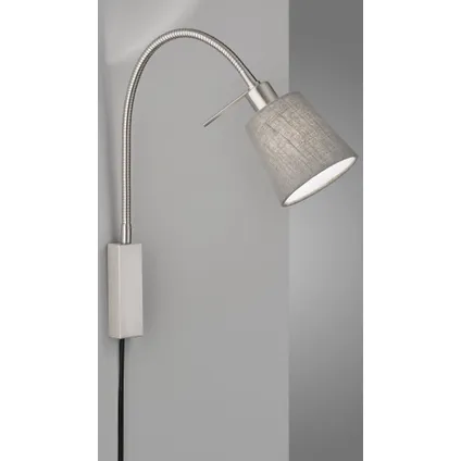 Fischer & Honsel wandlamp grijs E14 10W 2