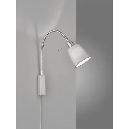 Fischer & Honsel wandlamp lichtgrijs E14 10W 2