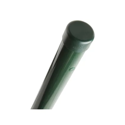 Poteau rond sans guide-fils vert 60x2mm x 200cm