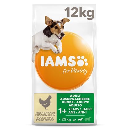 Iams dog adult small/medium chicken 12kg
