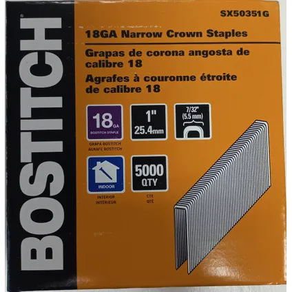 Bostitch nieten SX50351G 18Gauge 5000 stuks