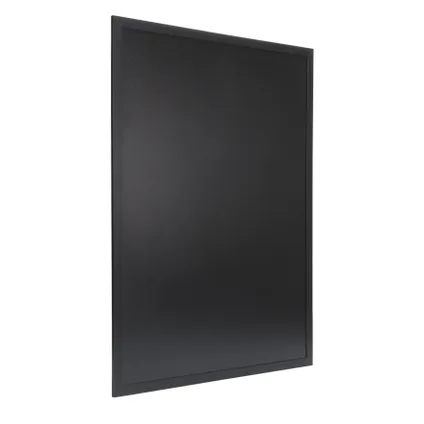 Tableau noir Securit Woody MDF noir 60x80cm avec marqueur craie et bandes de montage 2