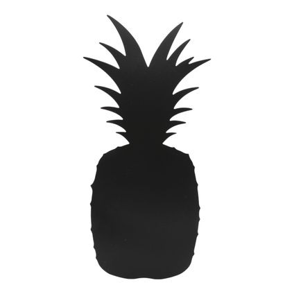 Securit krijtbord Silhouet ananas zwart met krijtmarker en montagestrips