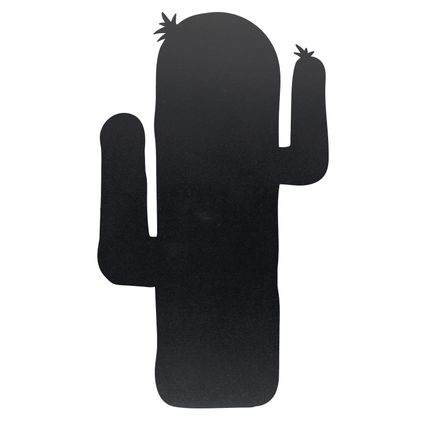Securit krijtbord Silhouet cactus zwart met krijtmarker en bevestigingsstrips