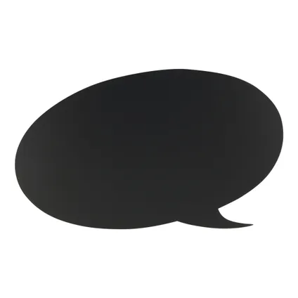 Tableau noir Securit Silhouet Bulle noire avec marqueur craie et bandes de montage