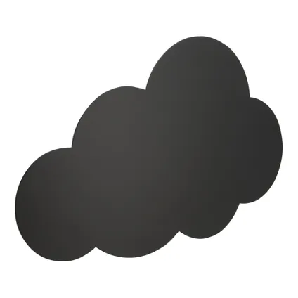 Securit krijtbord Silhouet wolk zwart met krijtmarker en bevestigingsstrips 2