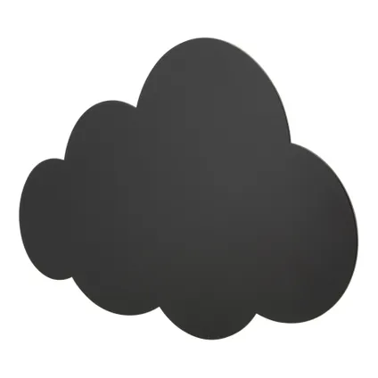 Securit krijtbord Silhouet wolk zwart met krijtmarker en bevestigingsstrips 3
