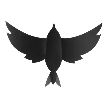 Securit krijtbordset 3D vogel zwart 7 stuks met  krijtmarker en bevestigingsstrips