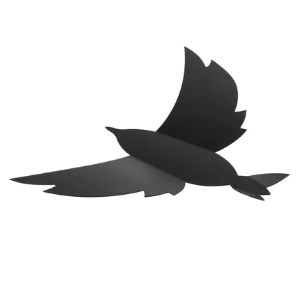 Securit krijtbordset 3D vogel zwart 7 stuks met  krijtmarker en bevestigingsstrips 2